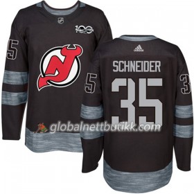 New Jersey Devils Hockeydrakt Cory Schneider 35 1917-2017 100th Anniversary Svart Adidas Authentic - Herre